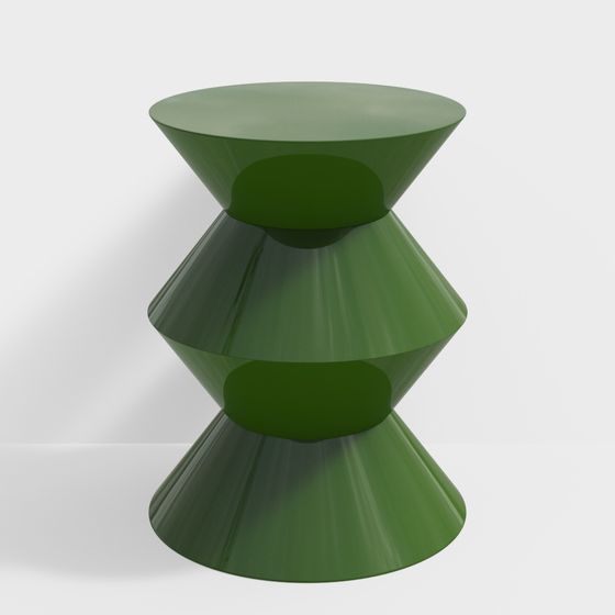 Unique Spiral Green Table 3D model
