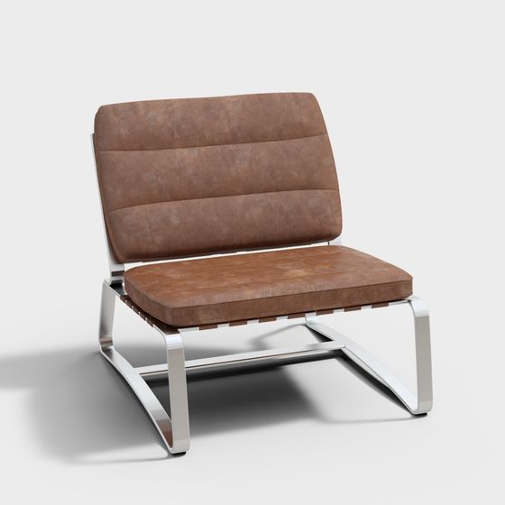 Elegant Low-Poly Lounge Chair 3D model