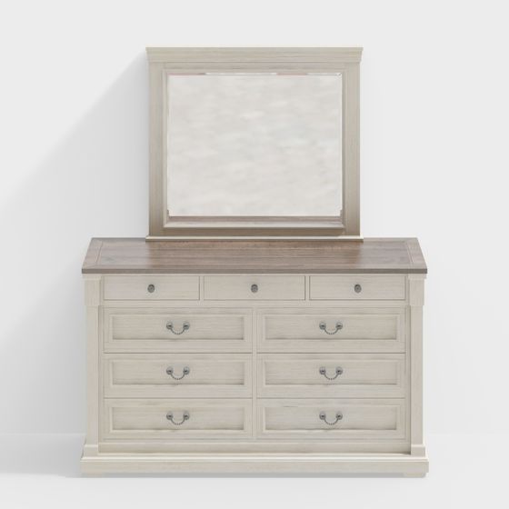 Minimalist Bedroom Furniture Set 3D model