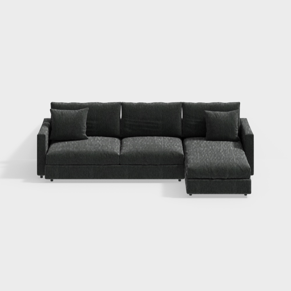 Ashley L Shape Sofa - Granite