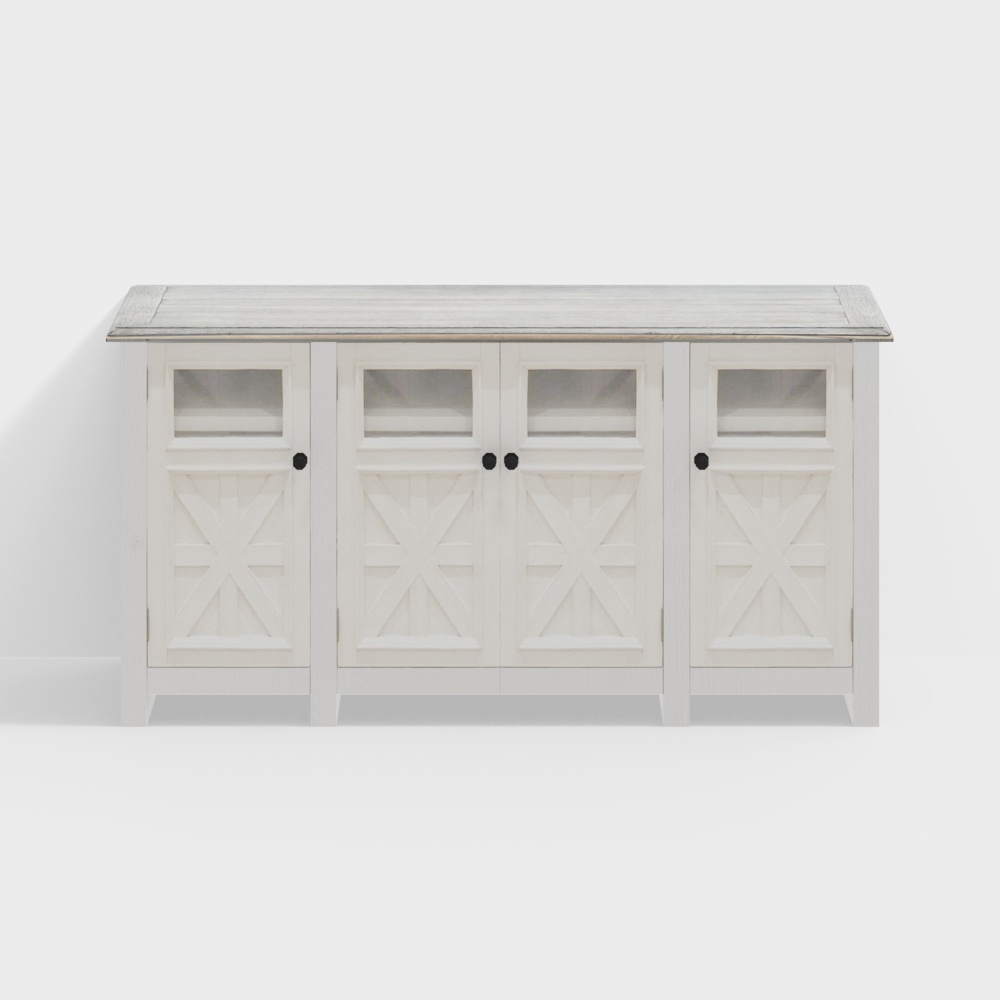 Rustic Charm Storage Cabinet 3D model