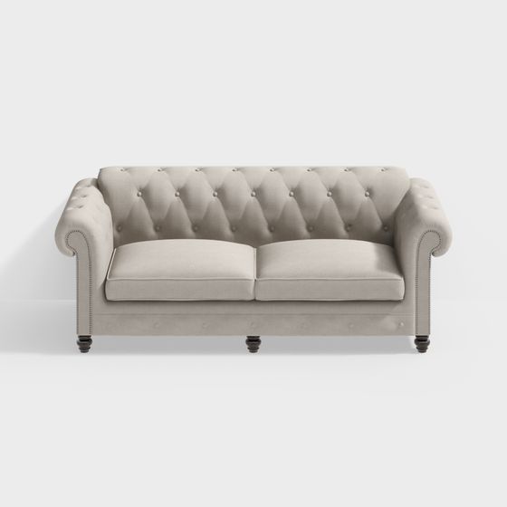 Elegant Modern Sofa 3D model for Contemporary Design