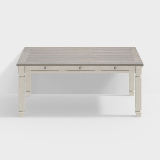 Modern Brown Dining Table 3D Model for Dining Areas