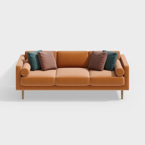Stylish Low Polygon Sofa 3D model
