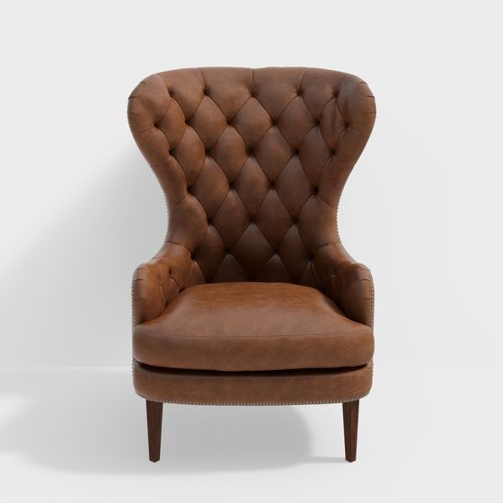 Classic Leather Chair 3D model