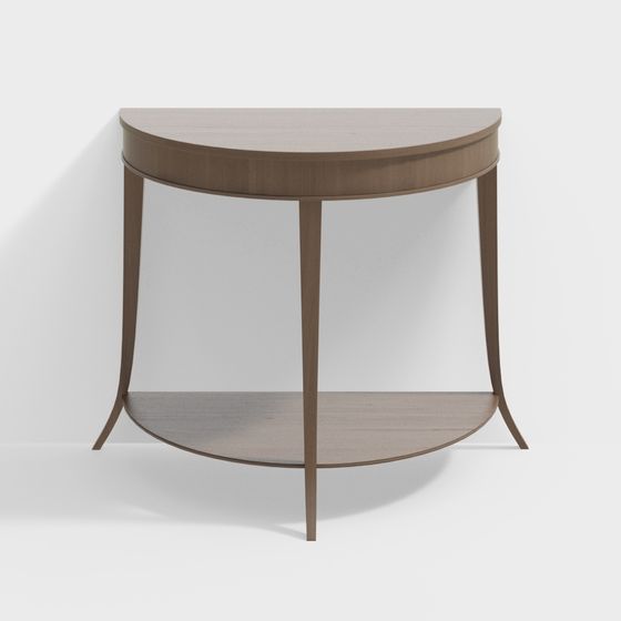 Stylish Semi-Circular Side Table 3D model
