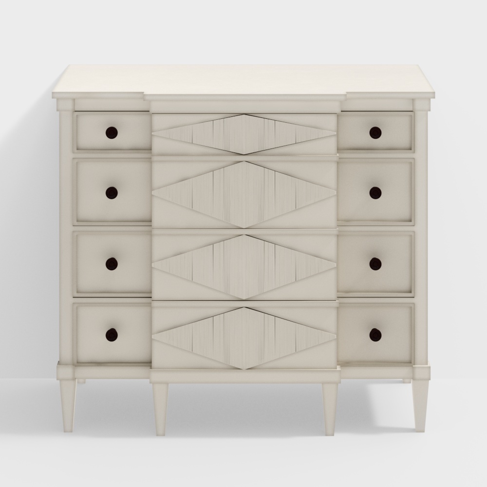 Geometric Elegance Dresser – Detailed Low-Poly Design