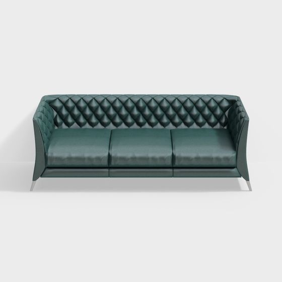Elegant Low Poly Sofa 3D model