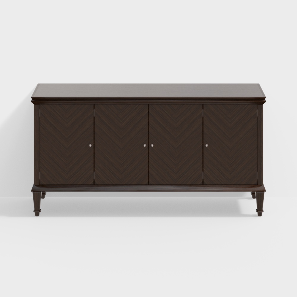 Credenza Grande Artigianale in Mogano Hickory Chair