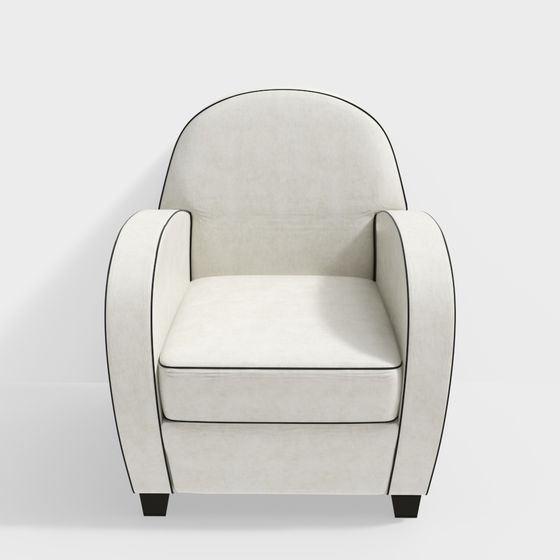 Elegant Low-Poly Sofa Chair 3D model