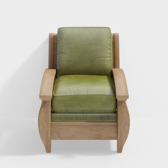 Stylish Low-Poly Lounge Chair 3D model