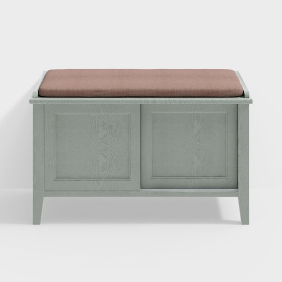 Elegant Storage Bench 3D model for Modern Homes
