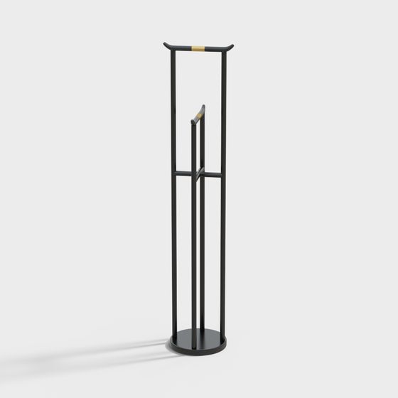Elegant Minimalist Coat Rack 3D model