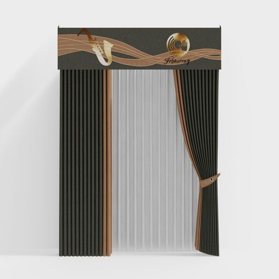 Stage Curtain Elegance 3D model