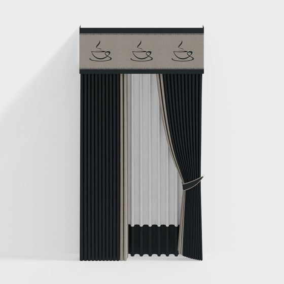 Elegant Curtain 3D Model