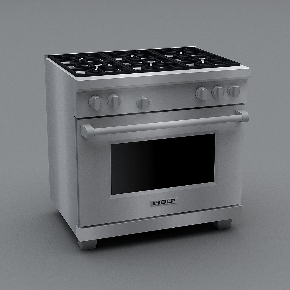 Sleek Gas Stove 3D Model for Modern Kitchens