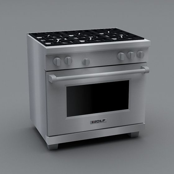 Modern Gas Stove 3D Model for Stylish Homes