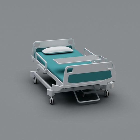 Modern Medical Bed 3D model for Healthcare Environments