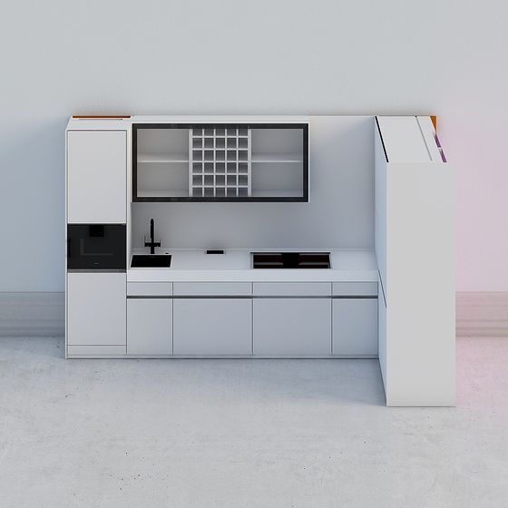 City Corner Wine Cabinet 3D model