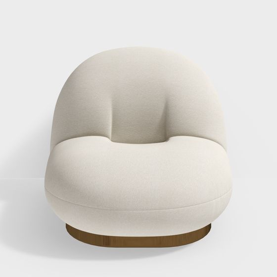Modern White Lounge Chair 3D Model - Comfort and Style
