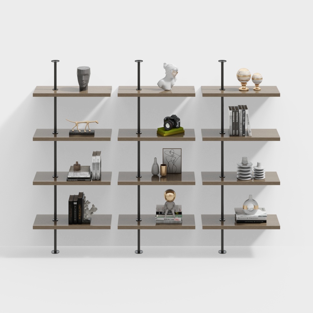 Étagère décorative en fer forgé moderne