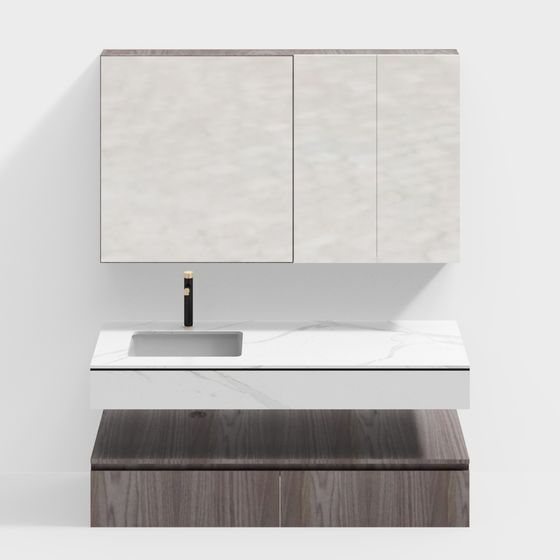 Minimalist Bathroom Vanity 3D model