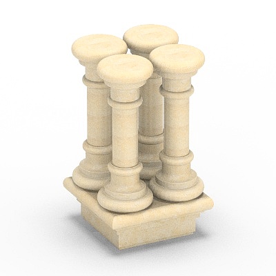 Brown Column Cap 3D Model for Elegant Architecture