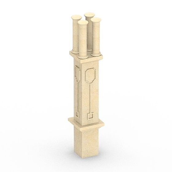 Classic Brown Roman Column 3D Model