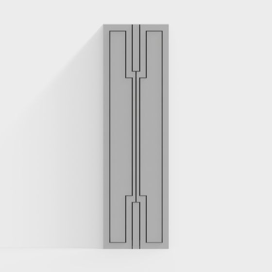 Elegant Panel Door 3D model