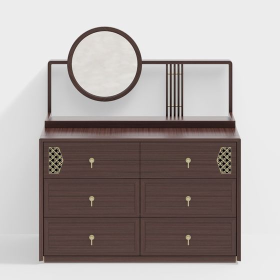 Stylish Makeup Vanity 3D model for Modern Interiors