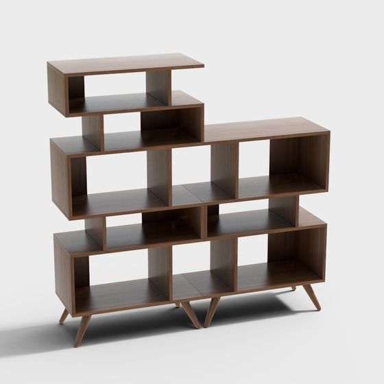 Urban Stack 3D model - Unique Geometric Bookshelf
