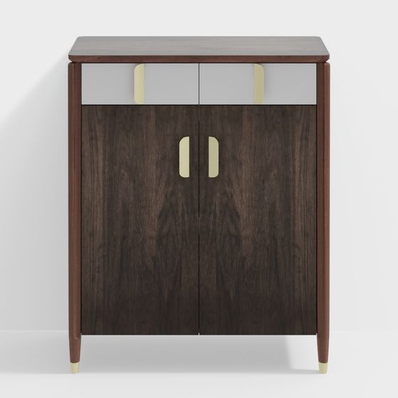 Mid-Century Modern Cabinet 3D model for Creative Projects
