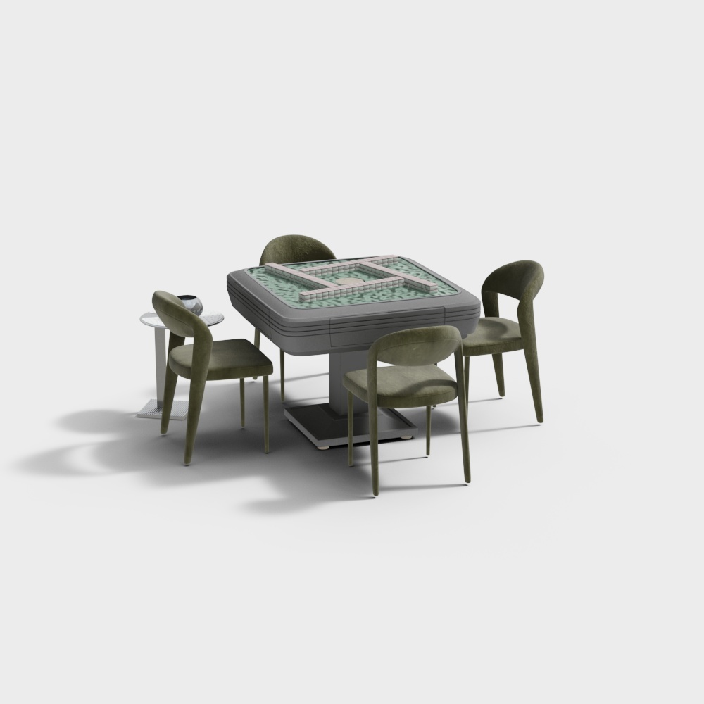 Elegant Mahjong Table 3D model for Modern Interiors