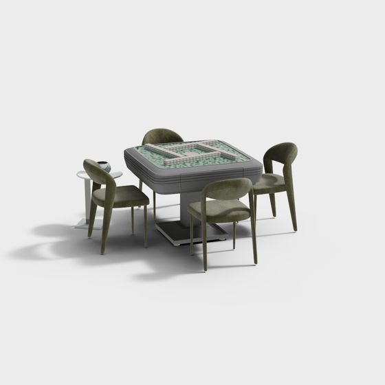 Elegant Mahjong Table 3D model for Modern Interiors