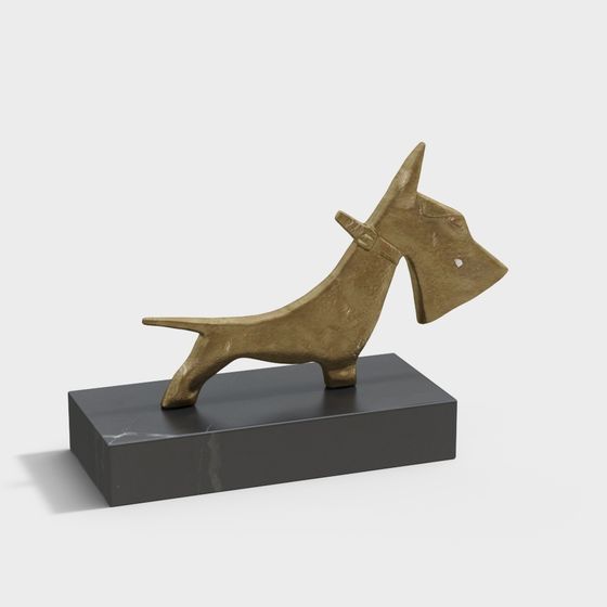 Charming Low-Poly Dog 3D Model