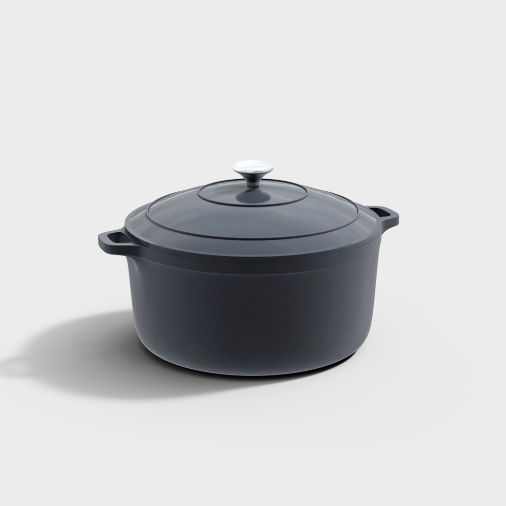 Modern Low-Poly Cooking Pot 3D model