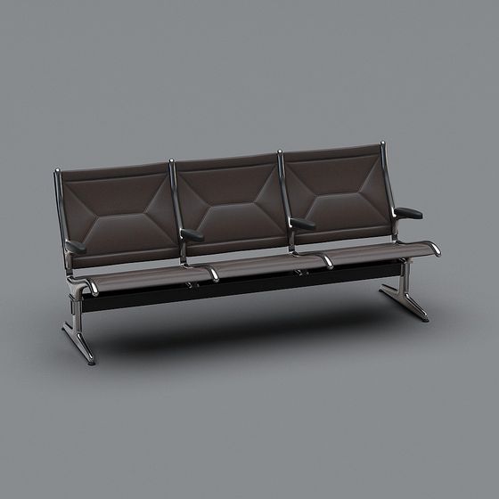 Modern Airport Waiting Chair 3D model