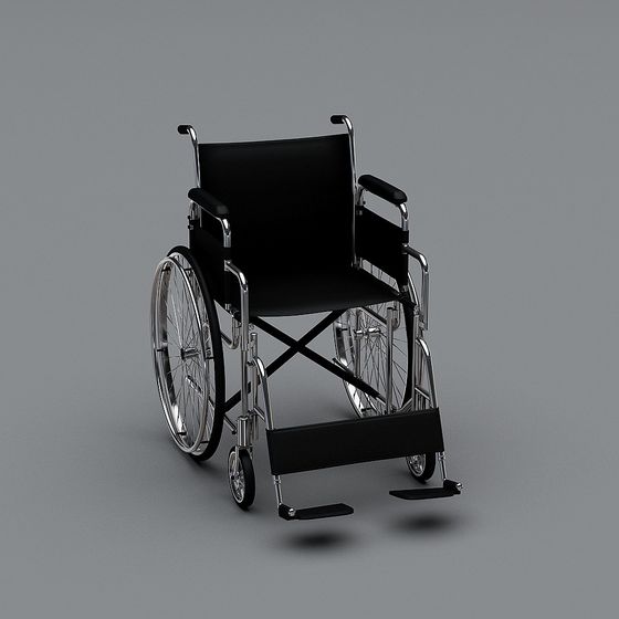 Elegant Low-Poly Wheelchair 3D model