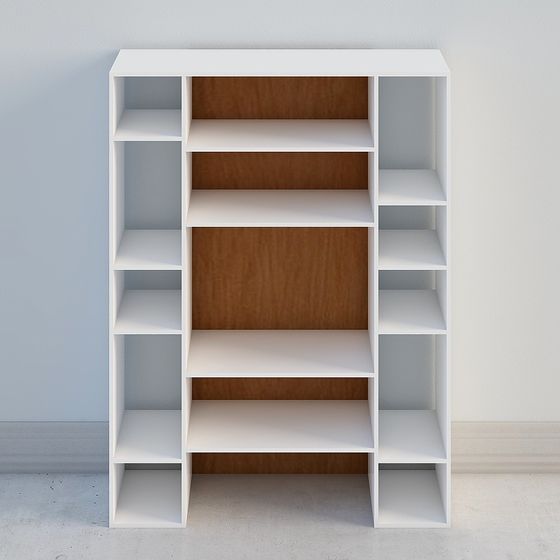 Stylish Low-Poly Bookshelf 3D model for Modern Interiors