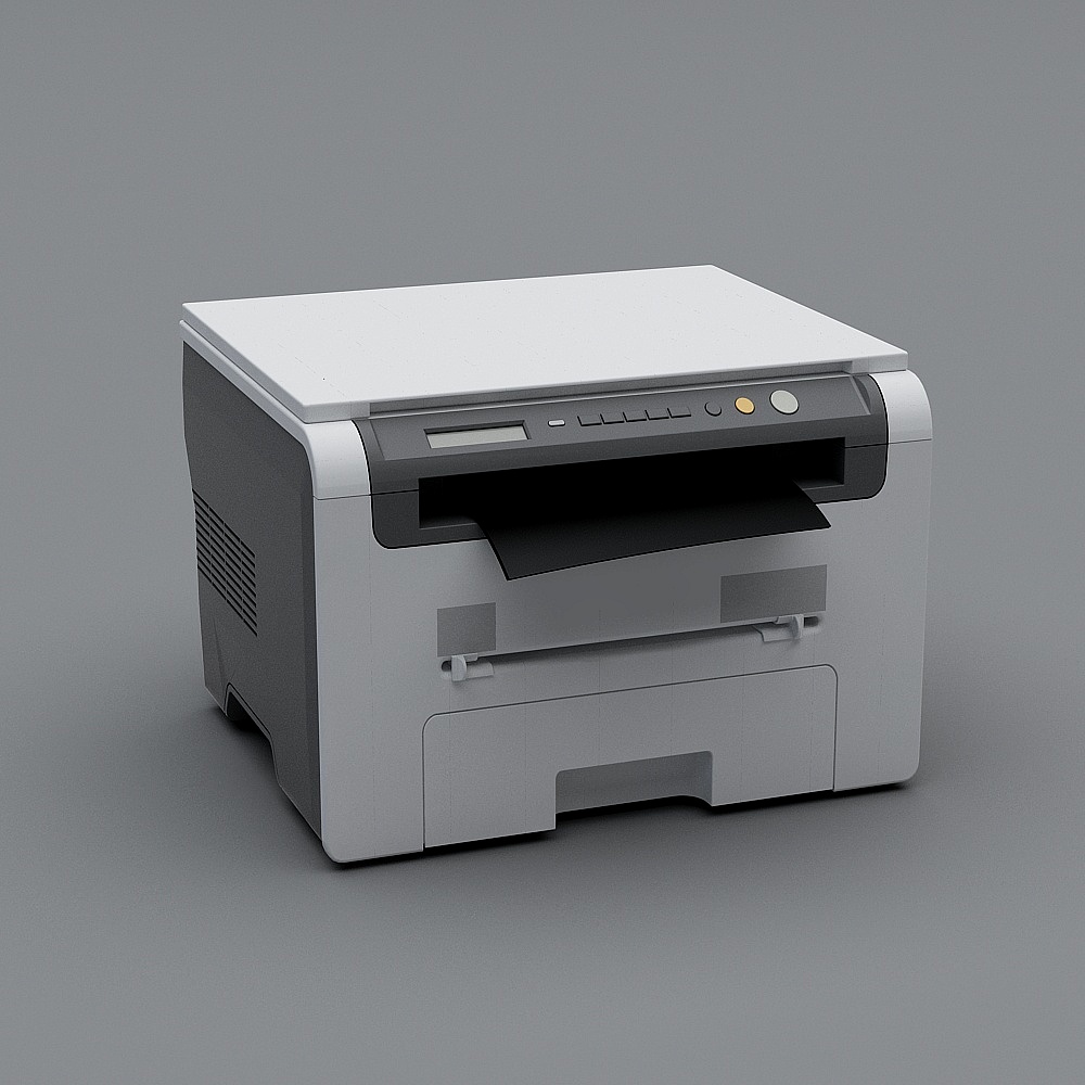 Realistic Low-Poly 3D Printer Model