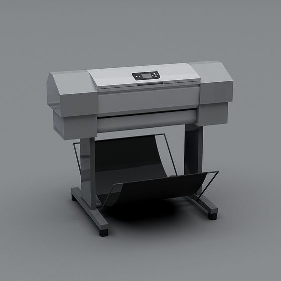 Low Poly 3D Printer Model for Creative Works 3D model