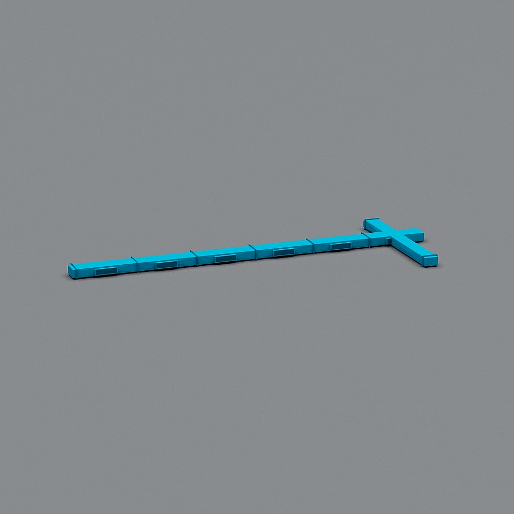 Track Support 3D Model - Low Poly Design