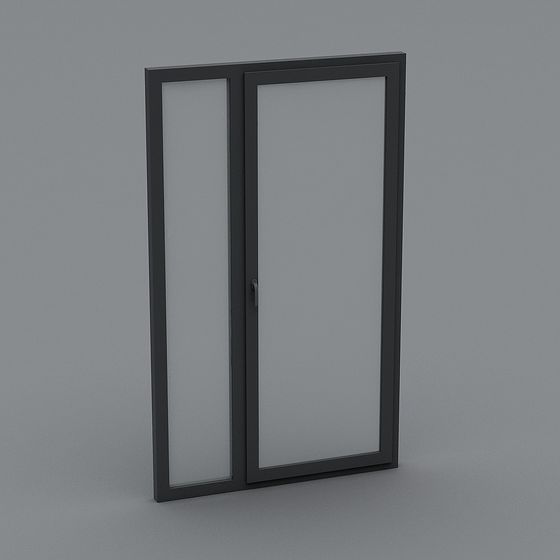 Modern Minimalist Double Door 3D model