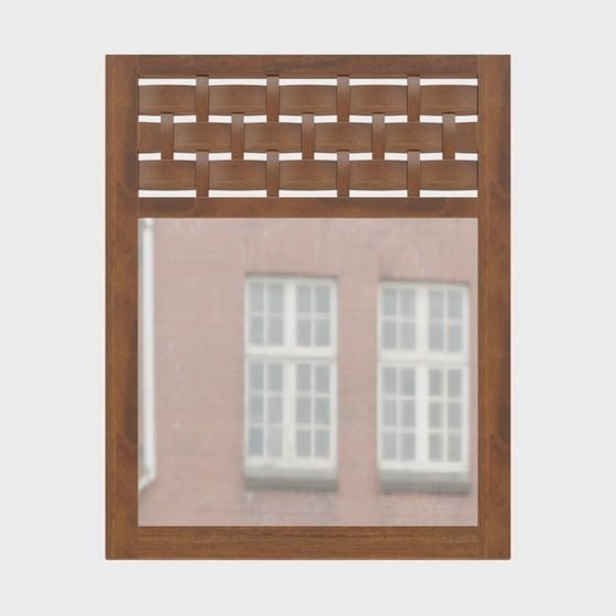 Low Poly Stylish Mirror Frame 3D model