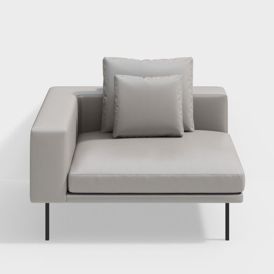 Minimalist Low-Poly Sofa 3D model for Modern Spaces