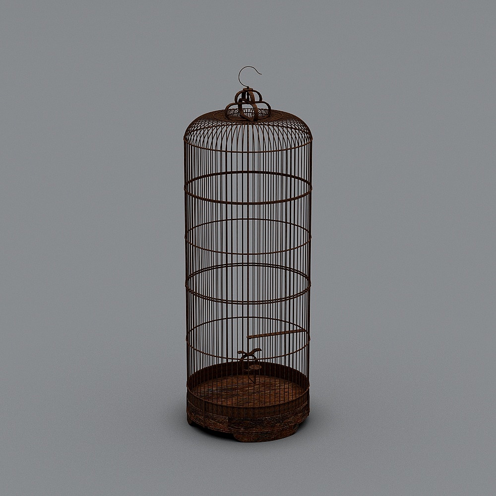 Oriental Style Birdcage 3D model