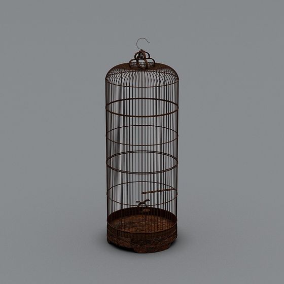 Oriental Style Birdcage 3D model