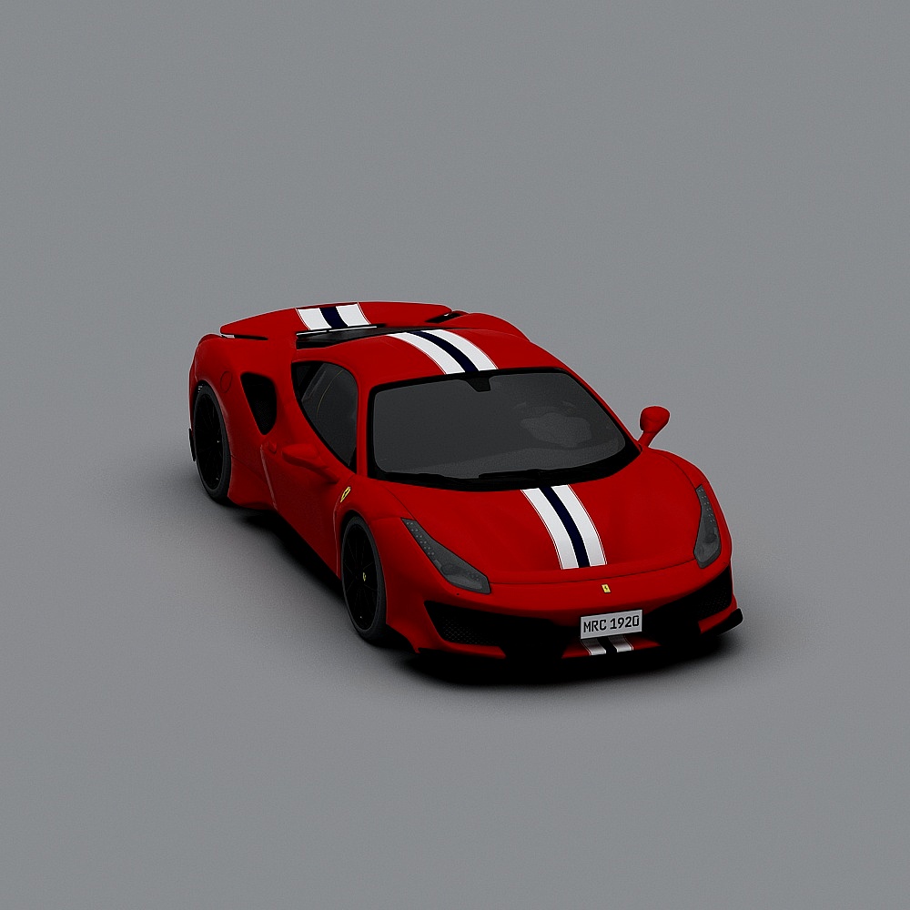 High-Detail Low-Polygon Sports Car 3D Model