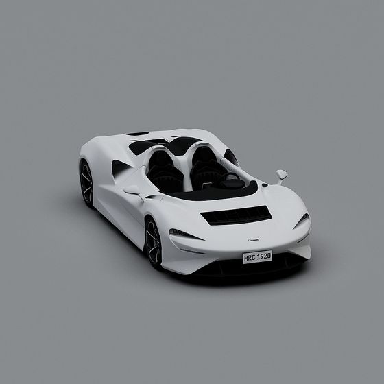 Futuristic Sports Car 3D model with Minimalist Design