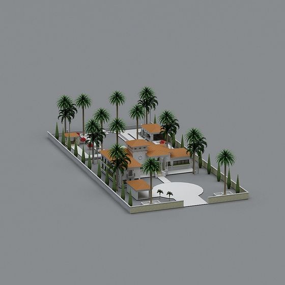 Tropical Luxury Villa 3D model - Palm Bay Villa